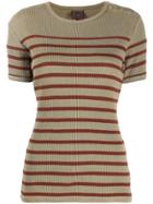 Jean Paul Gaultier Pre-owned 1990s Striped T-shirt - Brown