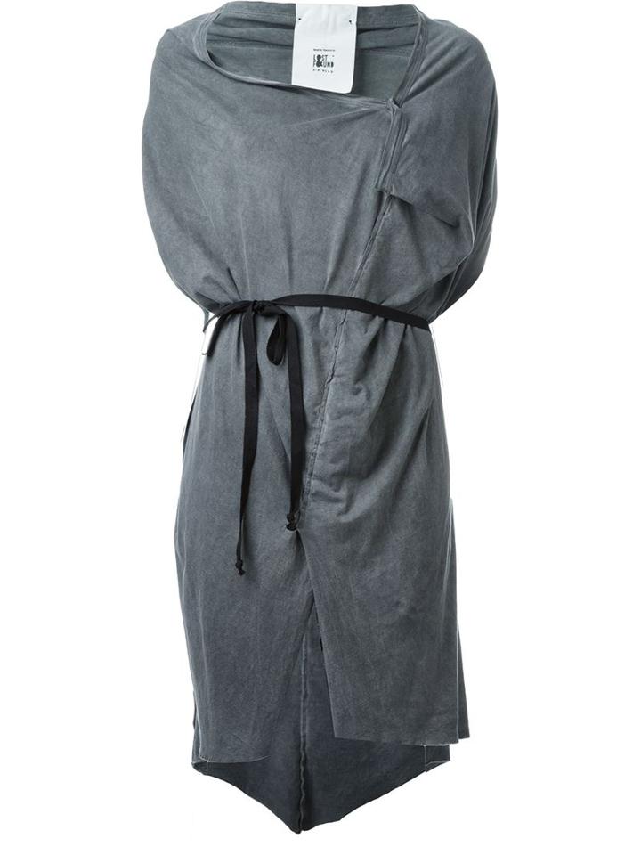 Lost & Found Ria Dunn Tie Up Cowl Neck Ruched Dress
