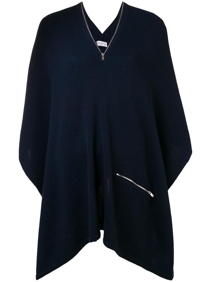 Sonia Rykiel Knitted Poncho Jumper - Blue