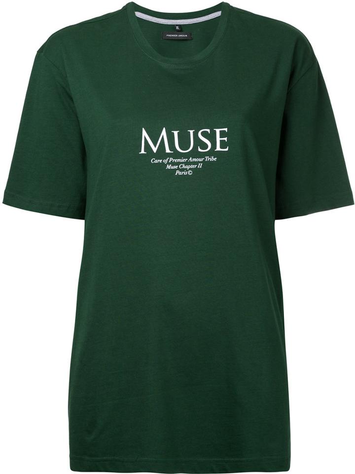 Premier Amour - Muse Boyfriend T-shirt - Women - Cotton - Xl, Green, Cotton