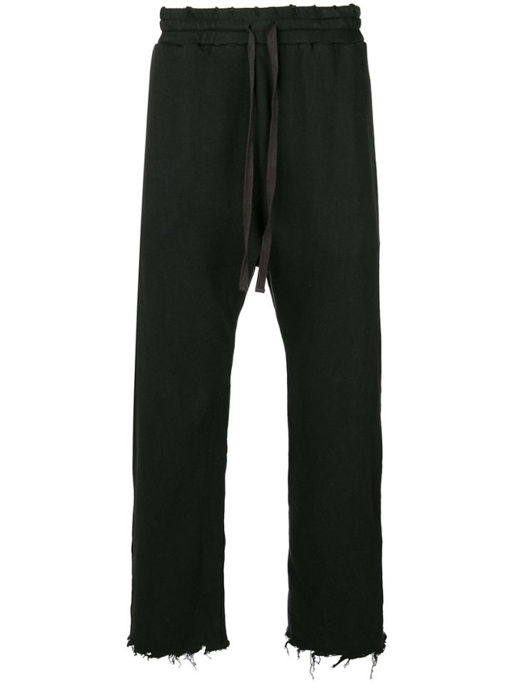 R13 Frayed Drop-crotch Trousers - Brown