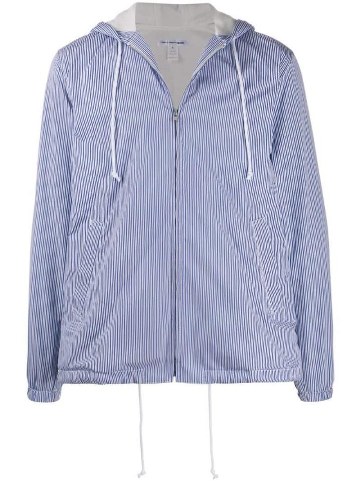 Comme Des Garçons Shirt Micro-stripe Print Jacket - White