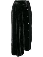 Alberto Biani Long Asymmetric Hem Skirt - Black
