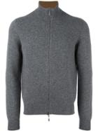 Malo Zipped Cardigan, Men's, Size: 54, Grey, Cashmere