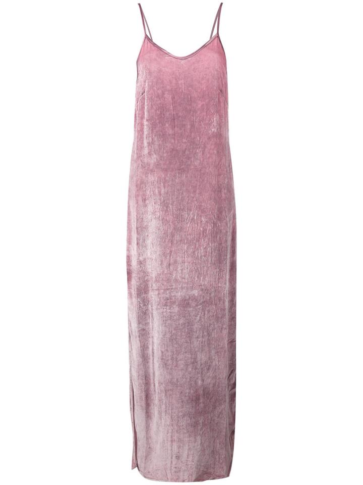 Rta - Velvet Slip Dress - Women - Silk/rayon - 6, Pink/purple, Silk/rayon