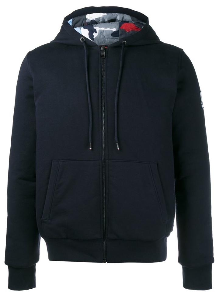 Moncler Gamme Bleu Reversible Padded Hoodie, Men's, Size: Large, Blue, Cotton/feather Down/polyamide