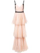 Marchesa Notte Long Empire Line Dress - Pink