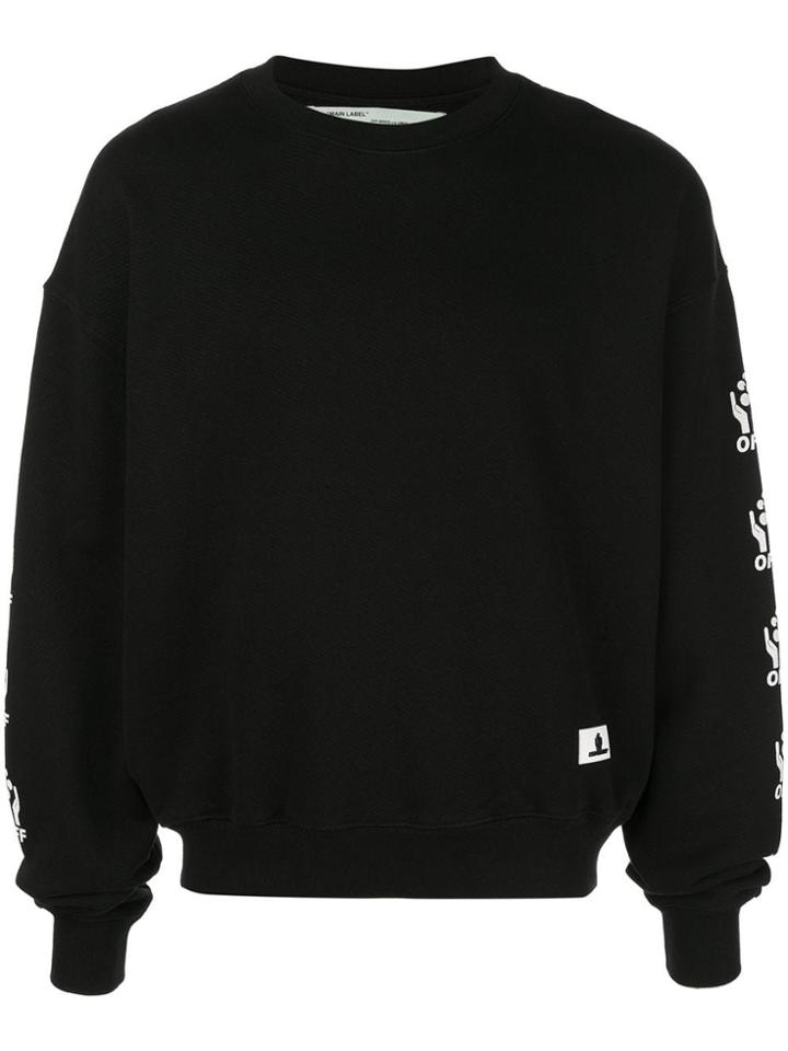 Off-white Printed Sleeve Sweatshirt - Black
