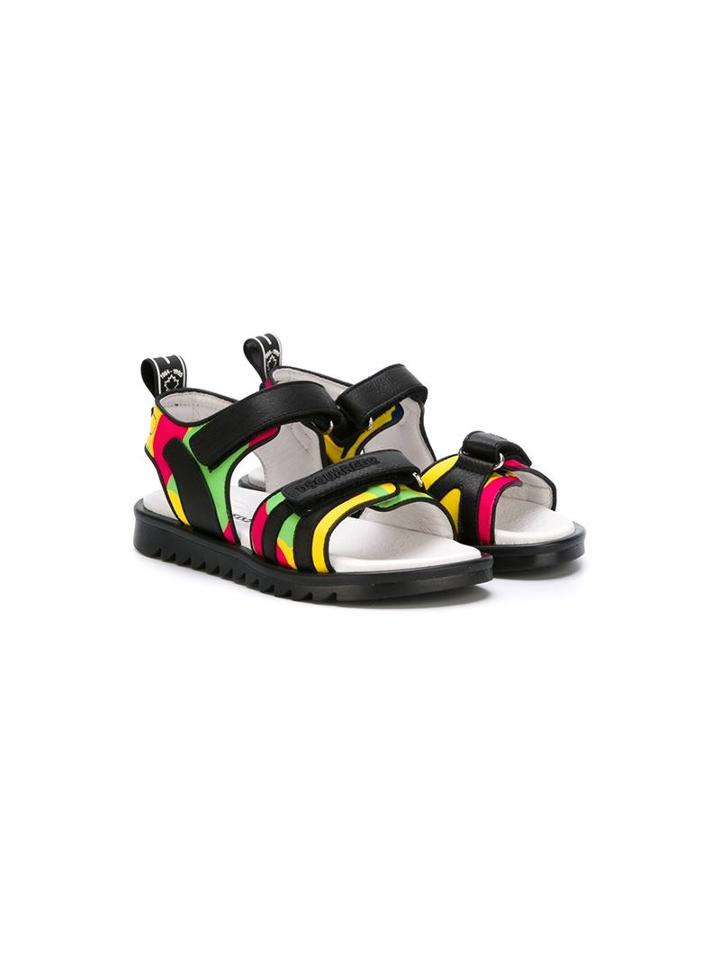 Dsquared2 Kids Velcro Sneakers, Boy's, Size: 32, Black