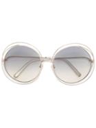 Chloe Eyewear - 'carlina' Sunglasses - Women - Metal (other) - One Size, Grey, Metal (other)