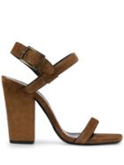 Saint Laurent Oak 100 Sandals - Brown