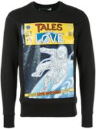 Love Moschino 'tales From Love' Printed Sweatshirt, Men's, Size: Medium, Black, Cotton/polyester