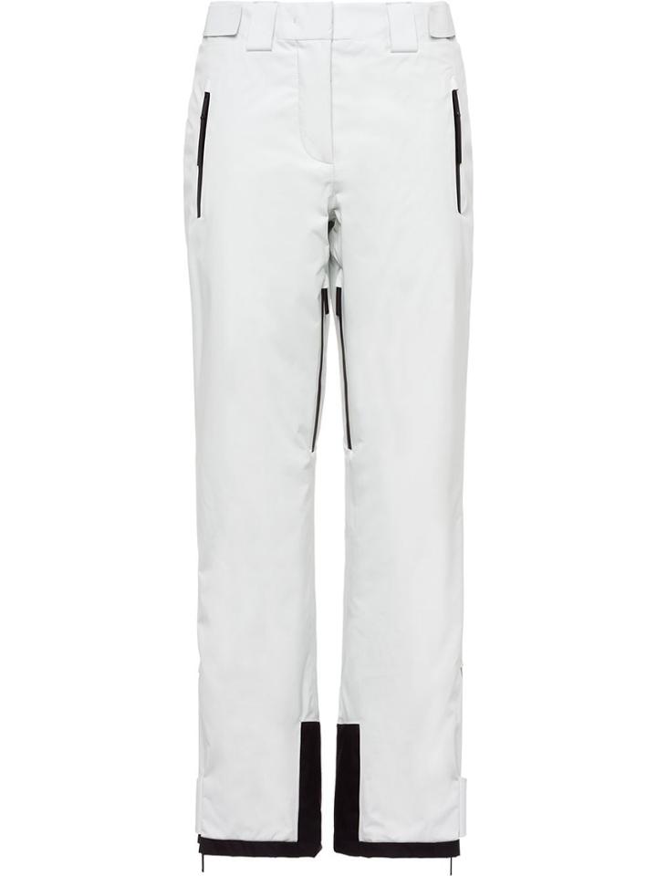 Prada Contrast Details Straight Trousers - White