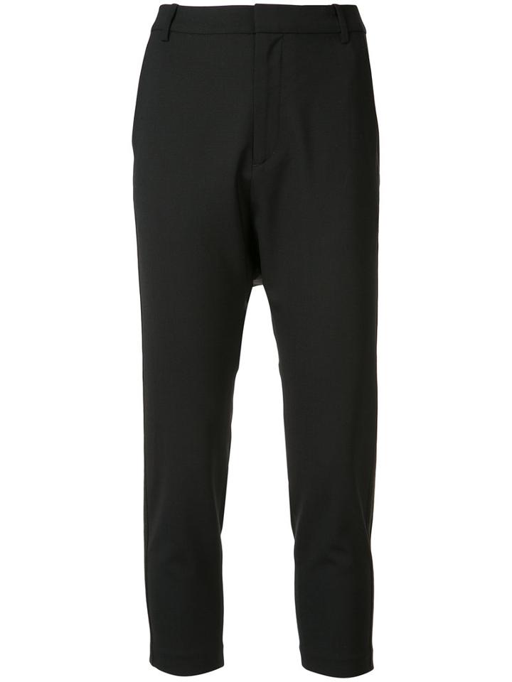 Nili Lotan Cropped Trousers, Women's, Size: 2, Black, Spandex/elastane/virgin Wool