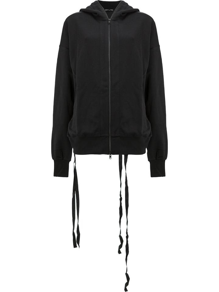 Ann Demeulemeester Zipped Hooded Jacket - Black