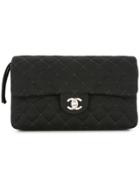 Chanel Vintage Diamond Quilt Turnlock Backpack - Black