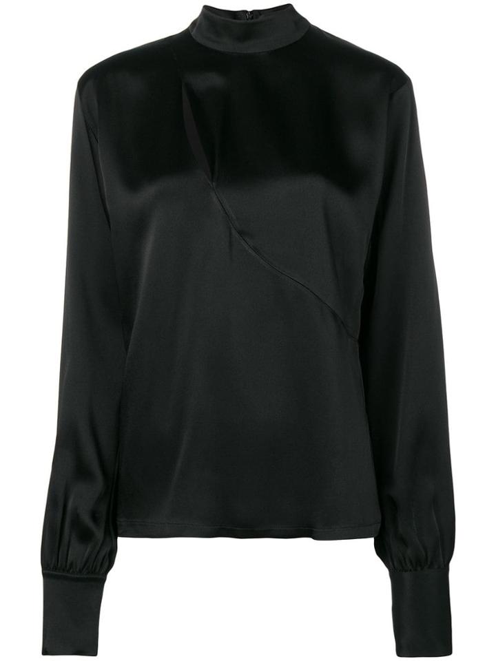 David Koma Chest Cut-out Detail Blouse - Black