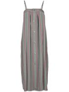 Astraet Striped Oversized Cami Dress - Grey