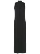 Egrey Long High Neck Dress - Black