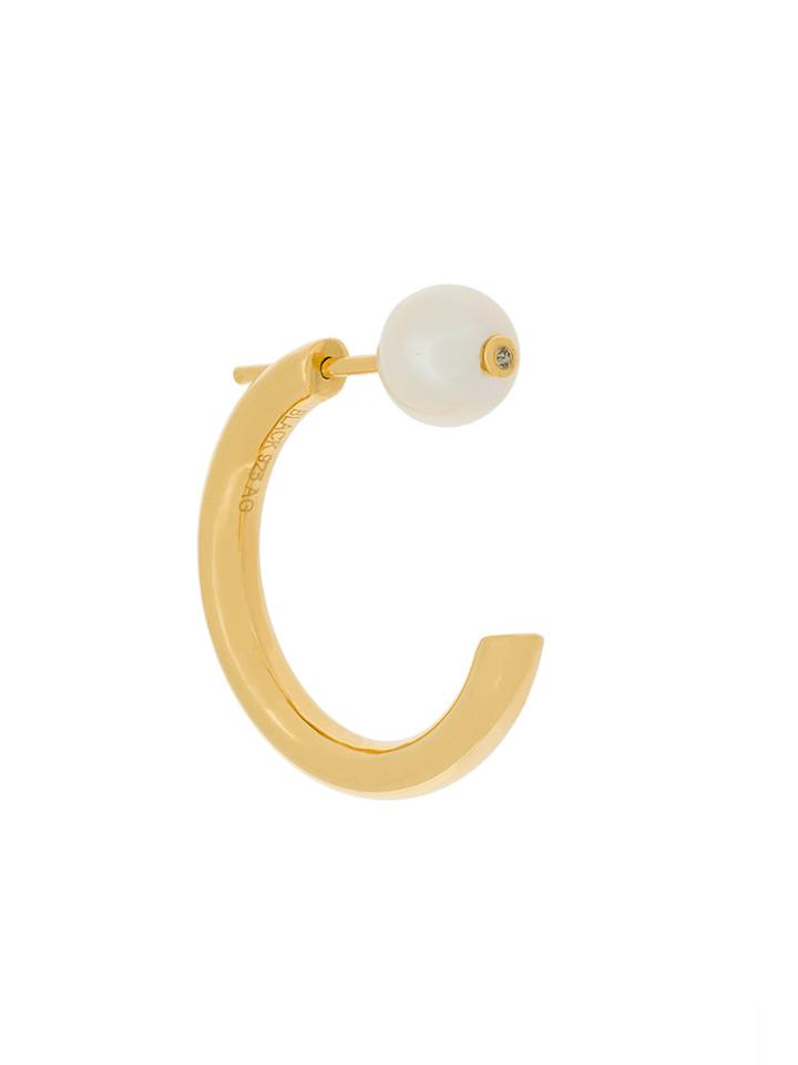 Maria Black Elly Pearl Earring - Metallic