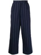 Adidas Pinstriped Loose Fit Trousers - Blue