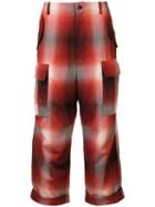 Indice Studio Plaid Pattern Trousers - Red