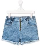 Andorine Zipped Shorts - Blue