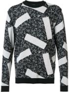 Julien David Intarsia Knit Jumper - Black