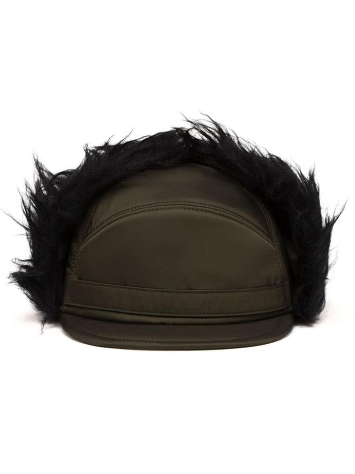 Prada Flapped Ear Baseball Cap - Green