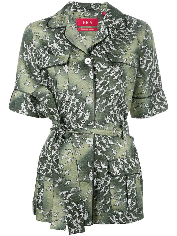 For Restless Sleepers Temi Shirt, Women's, Size: Medium, Green, Silk