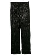 Alberta Ferretti Woven Detail Trousers - Black
