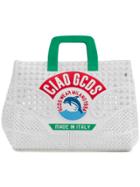 Gcds Perforated Ciao Tote Bag - White