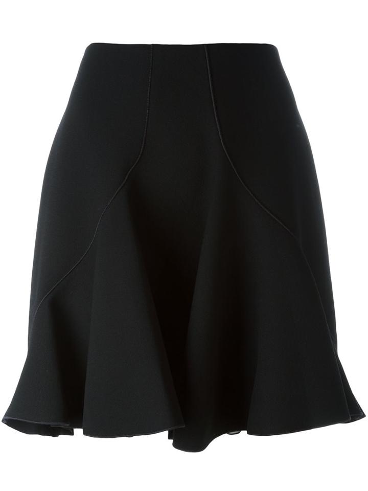 Giambattista Valli Ruffled Skirt, Women's, Size: 44, Black, Cotton/viscose/polyamide/viscose