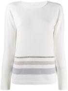 Fabiana Filippi Striped Sweatshirt - White