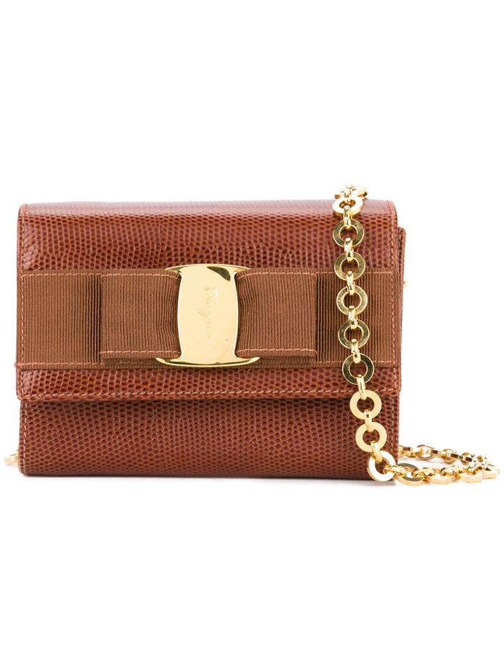 Salvatore Ferragamo Vintage Vara Bow Belt Bag - Brown