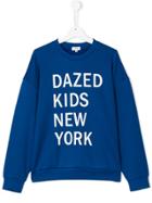 Dkny Kids Teen Dazed Kids New York Print Sweatshirt - Blue