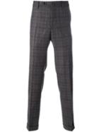 Pt01 Plaid Straight Trousers, Men's, Size: 54, Grey, Virgin Wool