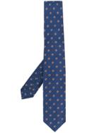 Barba Floral Embroidered Tie - Blue