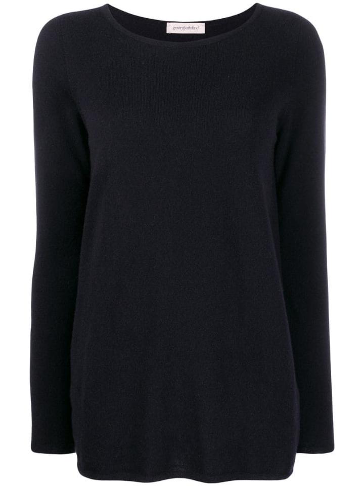 Gentry Portofino Scoop Neck Jumper - Blue