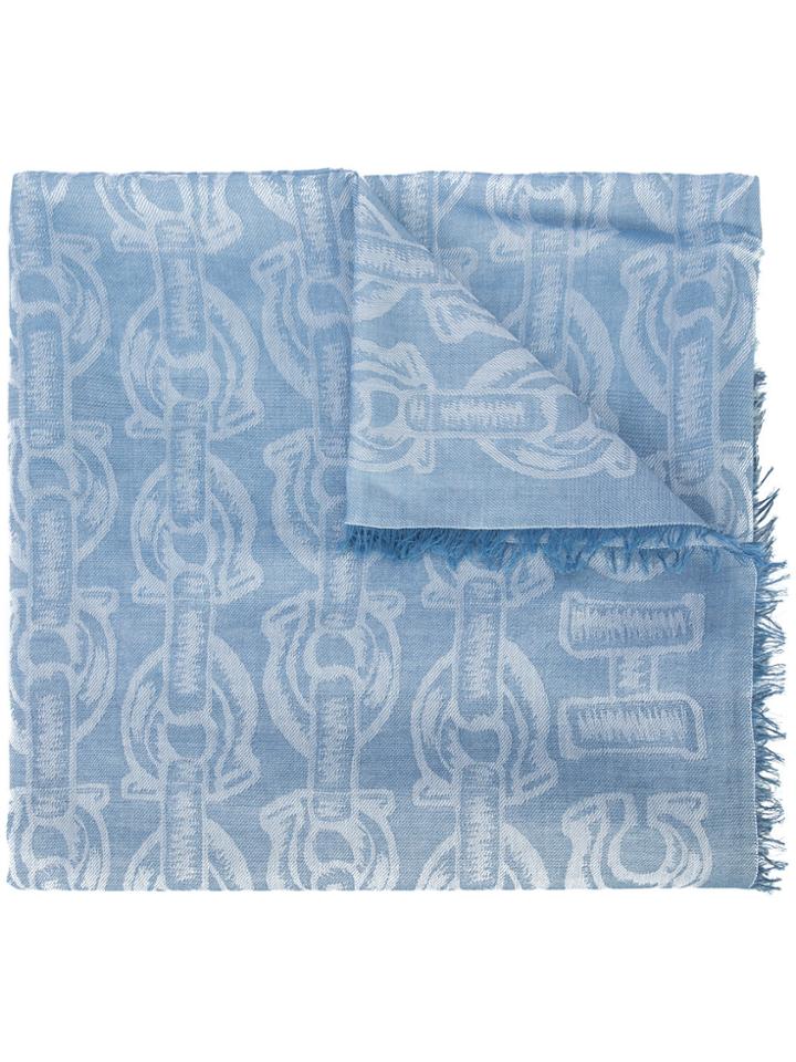 Coach Signature Chain Ombré Scarf - Blue