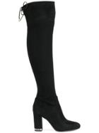 Michael Kors Over The Knee Chain Heel Detail Boots - Black