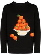 Casablanca Tomato Pyramid Wool Sweater - Black