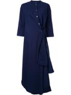 Scanlan Theodore Tie Front Maxi Dress, Women's, Size: S/m, Black, Cotton