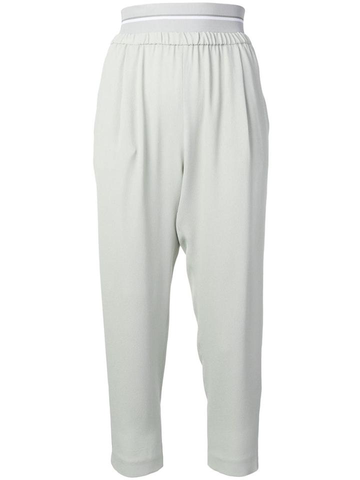 Fabiana Filippi Cropped High Waisted Trousers - Grey