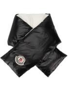 Moncler Embroidered Logo Padded Scarf - Black
