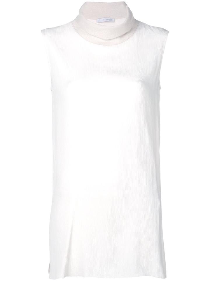 Fabiana Filippi - Long Sleeveless Jumper - Women - Silk/acetate - 42, White, Silk/acetate