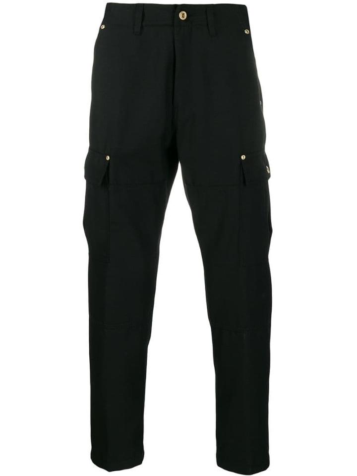 Versace Jeans Couture Straight Leg Cargo Trousers - Black