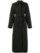 Dries Van Noten Rolfe Belted Trench Coat, Women's, Size: 36, Black, Cotton/linen/flax