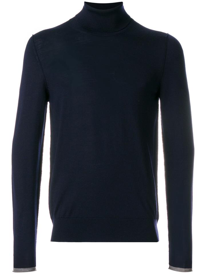 Maison Margiela High Neck Jumper - Blue