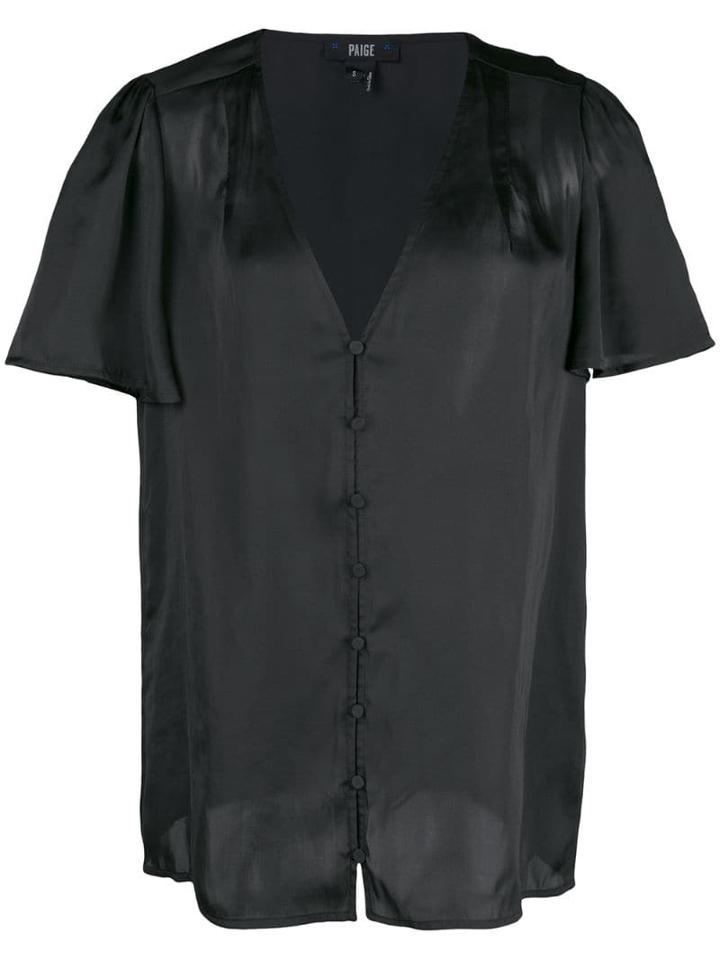 Paige V-neck Blouse - Black
